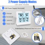 Geevon Indoor Outdoor Thermometer Wireless with 3 Remote Sensors, Wireless Thermohygrometer, Digital Temperature Humidity Meter with Backlight, 200FT/60M Transmission