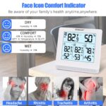 Geevon Indoor Outdoor Thermometer Wireless with 3 Remote Sensors, Wireless Thermohygrometer, Digital Temperature Humidity Meter with Backlight, 200FT/60M Transmission