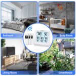 Geevon Indoor Outdoor Thermometer Wireless with 3 Remote Sensors, Wireless Thermohygrometer, Digital Temperature Humidity Meter with Backlight, 200FT/60M Transmission
